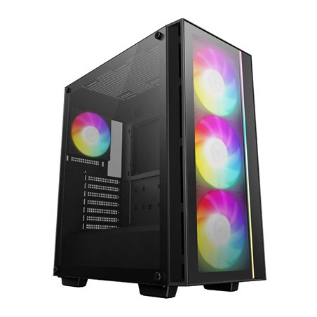 DeepCool MATREXX 55 V4 C Mid-Tower ATX Case  Type-C and USB 3.0   front ARGB fans and front LED strip  Tempered Glass Side Panel