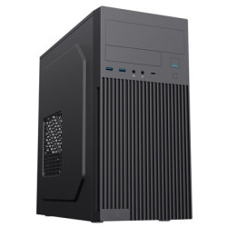 CiT Mentor Micro-ATX Office PC Case With USB Type C and 80mm Rear Black Fan Included