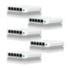 Ubiquiti USW-FLEX-MINI-5 UniFi USW Flex Mini 5 Port Smart Managed POE/USB C Powered Gigabit Network Switch (Five Pack  No PSU)