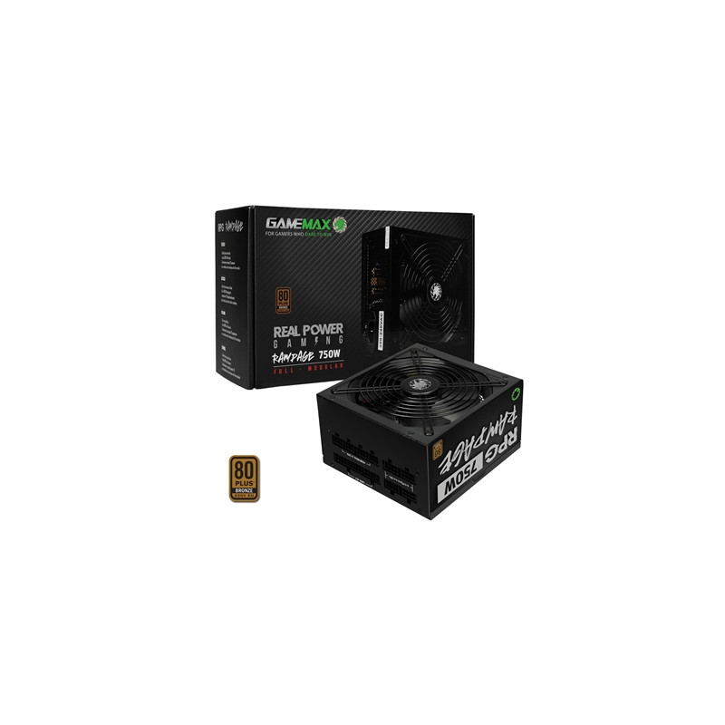 Gamemax RPG Rampage 750W Fully Modular 80 Plus Bronze PSU With 140mm FDB Fan
