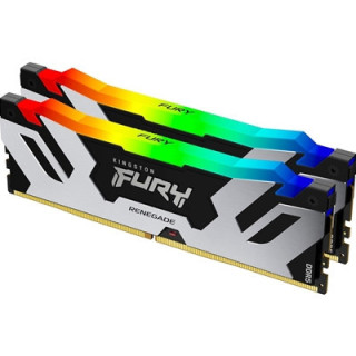 Kingston FURY Renegade KF564C32RSAK2-32 32GB (2x 16GB) U-DIMM System Memory  6400MHz  DDR5  CL32  Silver  RGB  Intel XMP