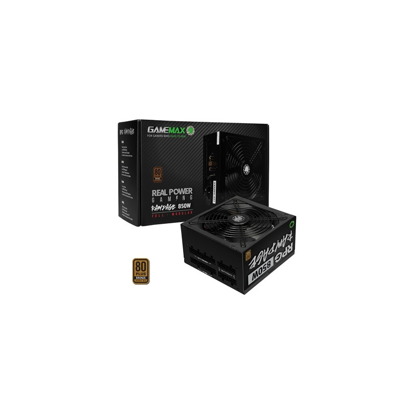 Gamemax RPG Rampage 850W Fully Modular 80 Plus Bronze PSU With 140mm FDB Fan