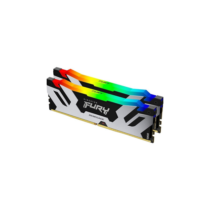 Kingston FURY Renegade KF564C32RSAK2-32 32GB (2x 16GB) U-DIMM System Memory  6400MHz  DDR5  CL32  Silver  RGB  Intel XMP