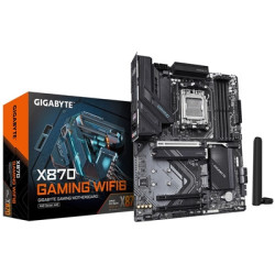 Gigabyte X870 GAMING WIFI6 AMD AM5 Socket Motherboard  ATX  4x DDR5 Slots  3x M.2 Sockets  Fitted I/O Shield  2.5GbE LAN  Wi-Fi 