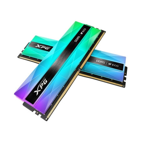 Adata LANCER NEON AX5U6400C3216G-DCLANRSG DDR5 6400MHz  32GB  (2 x 16GB) CL32  1.4v  Retail  Silver RGB System Memory  Using Eco