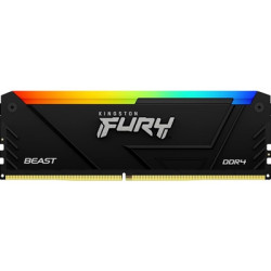 Kingston FURY Beast KF432C16BB2A/8 8GB (1x 8GB) DIMM System Memory  3200MHz  DDR4  CL16  Black  RGB  Intel XMP