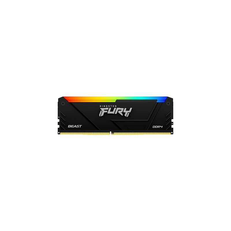 Kingston FURY Beast KF432C16BB2A/8 8GB (1x 8GB) DIMM System Memory  3200MHz  DDR4  CL16  Black  RGB  Intel XMP