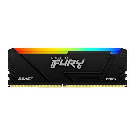 Kingston FURY Beast KF432C16BB2A/8 8GB (1x 8GB) DIMM System Memory  3200MHz  DDR4  CL16  Black  RGB  Intel XMP