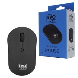 Evo Labs BTM-001 Bluetooth Mouse  800 DPI Optical Tracking  Full Size  3 Button with Scroll Wheel  Ambidextrous Design  Matte Bl