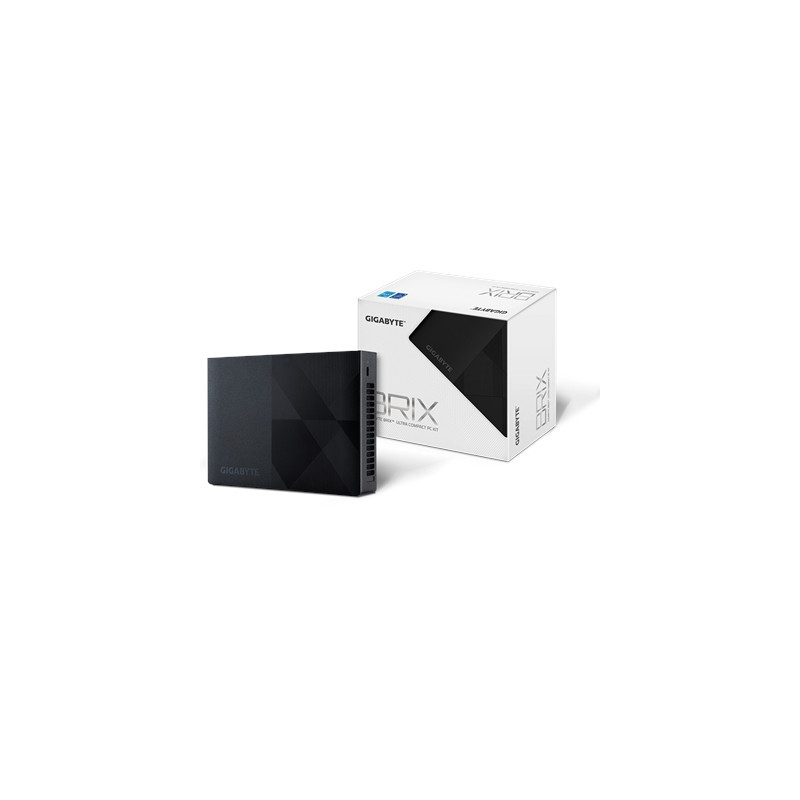Gigabyte BRIX (GB-BN1P-N200) Barebone Kit  Intel N200 3.2GHz Quad Core CPU  1 x DDR4 SO-DIMM Slot  2 x M.2 2280 Slots  Wi-Fi 6 &