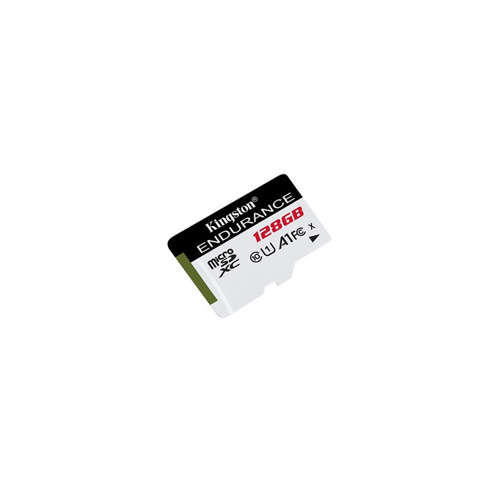 Kingston SDCE/128GB High Endurance micro SD Flash Memory Card  128GB  Class 10  A1  UHS-I U1  Retail Packed