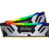 Kingston FURY Renegade KF572C38RSAK2-48 48GB (2x 24GB) DIMM System Memory  7200MHz  DDR5  CL38  Silver  RGB  Intel XMP