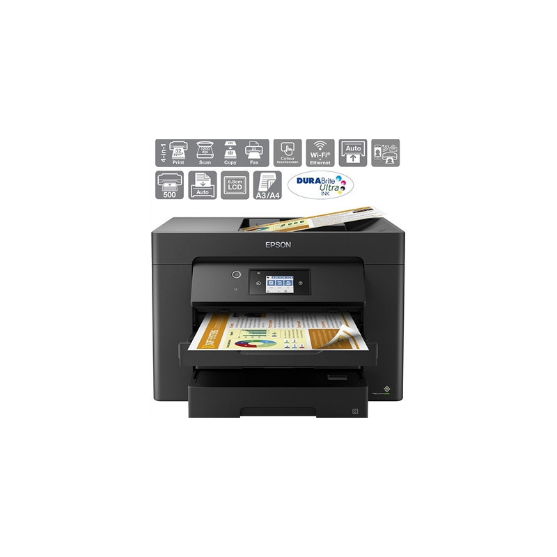Epson Workforce WF-7830DTWF C11CH68401 Inkjet Printer  A3  Duplex  Wireless  Ethernet  All-in-One  Fax  Colour