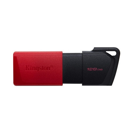 Kingston DataTraveler ExodiaM DTXM/128GB USB Flash Drive  128GB  USB 3.2  Red / Black  Moving Cap Design