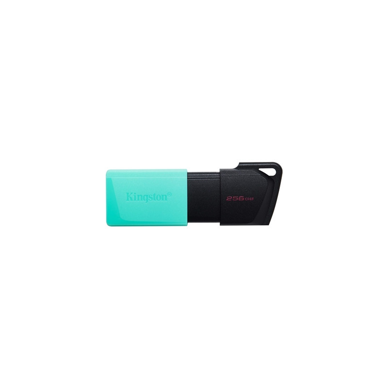 Kingston DataTraveler ExodiaM DTXM/256GB USB Flash Drive  256GB  USB 3.2  Turquoise / Black  Moving Cap Design