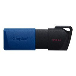 Kingston DataTraveler ExodiaM DTXM/64GB USB Flash Drive  64GB  USB 3.2  Blue / Black  Moving Cap Design