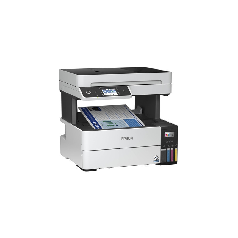 Epson EcoTank ET-5170 C11CJ88401 Inkjet Printer  Multifunction  A4  Wifi  Ethernet  ADF  Fax  LCD Touchscreen