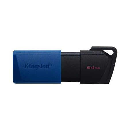 Kingston DataTraveler ExodiaM DTXM/64GB USB Flash Drive  64GB  USB 3.2  Blue / Black  Moving Cap Design