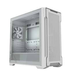 Gigabyte C102 GLASS ICE Mid-Tower Case  White  Tempered Glass Side Panel  USB 3.0 x2  360mm Liquid Cooling Support  Pre-installe