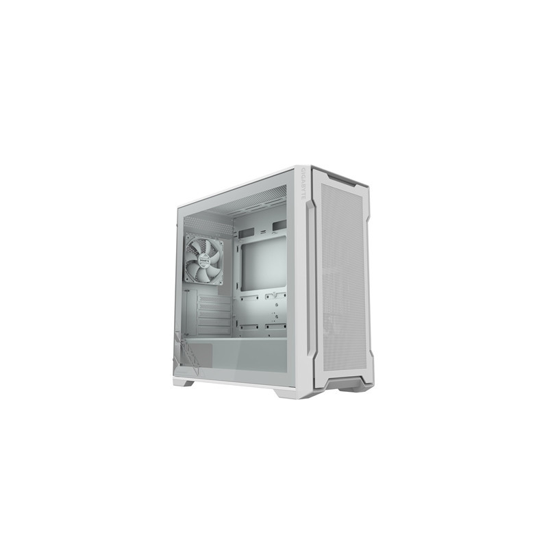 Gigabyte C102 GLASS ICE Mid-Tower Case  White  Tempered Glass Side Panel  USB 3.0 x2  360mm Liquid Cooling Support  Pre-installe