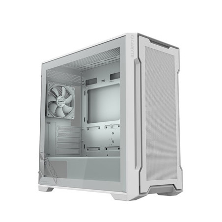 Gigabyte C102 GLASS ICE Mid-Tower Case  White  Tempered Glass Side Panel  USB 3.0 x2  360mm Liquid Cooling Support  Pre-installe