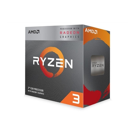 AMD Ryzen 3 3200G 4 Core AM4 Processor 3.8Ghz up to 4.0Ghz Turbo  4MB Cache  65W Wraith Stealth Cooler  Radeon Vega 8 Graphics