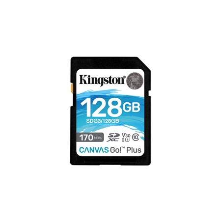 Kingston Canvas Go! Plus SDCG3/128GB 128GB Flash Card  UHS-1 (U3)
