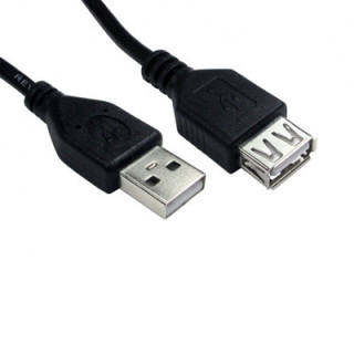 TARGET 99CDL2-023 Data Cable  USB 2.0 Type-A (M) to USB 2.0 Type-A (F)  3m Black  USB Extension Cable  OEM Polybag Packaging