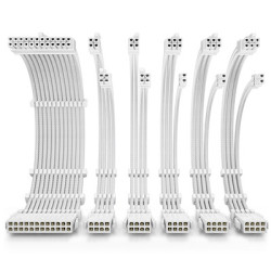 Antec White PSU Extension Cable Kit - 6 Pack (1x 24 Pin  2x 4+4 Pin  3x 6+2 Pin)