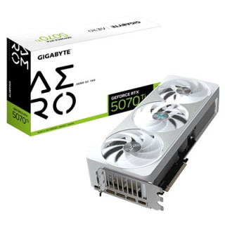Gigabyte NVIDIA GeForce RTX 5070 Ti AERO OC 16GB GDDR7 Graphics Card  8960 CUDA Cores  2588 MHz Core Clock  Triple Fan  White  R