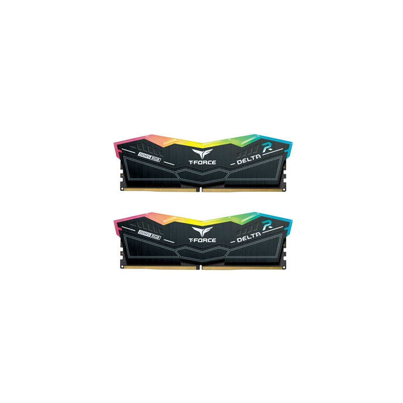 Team T-Force Delta RGB FF3D532G6200HC38ADC01 32GB 6200MHz DDR5 System Memory  2 x 16GB  Black  CL38-38-38-78 1.25V