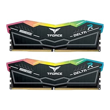 Team T-Force Delta RGB FF3D532G7600HC36DDC01 32GB DDR5 7600MHz System Memory  2 x 16GB  Black  36-46-46-84 1.40V
