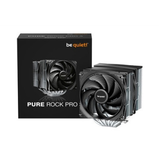 be quiet! Pure Rock Pro 3 CPU Cooler  Universal Socket  2 x Pure Wings Fans  2000RPM  only 34.8dB(A) at maximum fan speed  250W 