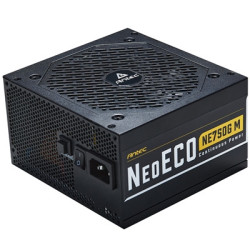 ANTEC NeoECO NE750G M 750W PSU  120mm Silent Fan  80 PLUS Gold  Fully Modular  UK Plug  Heavy-Duty Japanese Capacitors  Hybrid Z