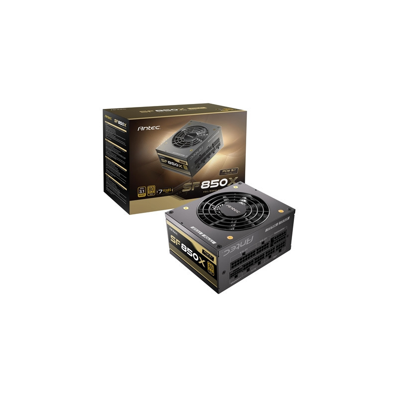 Antec SF850X 850W Power Supply - 80 PLUS Gold Certified  Fully Modular  SFX 4.1  ATX 3.1  PCIe 5.1 Ready