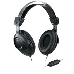 Genius HS-M505X Headset with Mic  3.5mm Connection  Plug and Play with Adjustable Headbandand  In-line microphone and Volume Con
