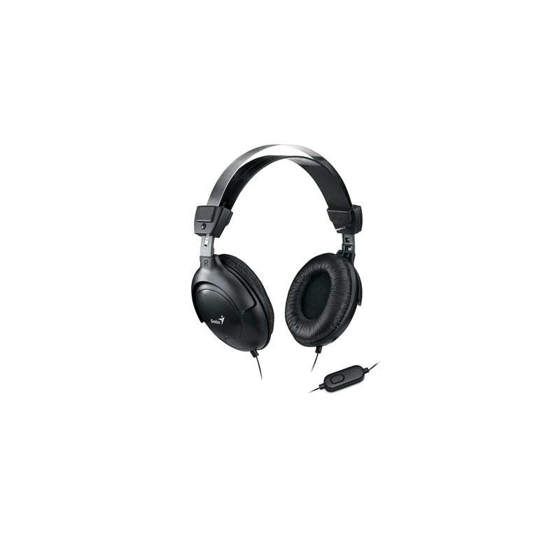 Genius HS-M505X Headset with Mic  3.5mm Connection  Plug and Play with Adjustable Headbandand  In-line microphone and Volume Con