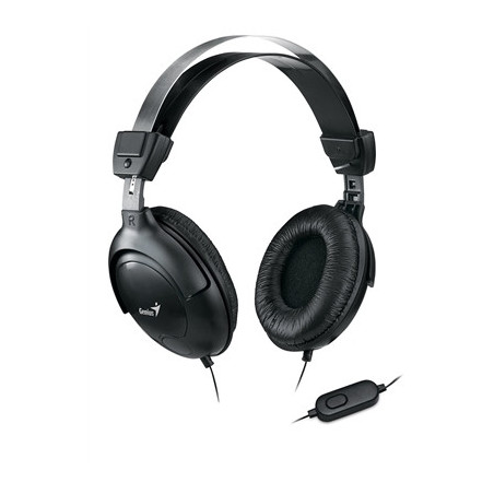 Genius HS-M505X Headset with Mic  3.5mm Connection  Plug and Play with Adjustable Headbandand  In-line microphone and Volume Con