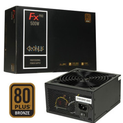 CRONUS 500ATV FX PRO 500W PSU  140mm Silent Cooling Fan  80 PLUS Bronze  Non Modular  Flat Black Cables  Supreme Performance