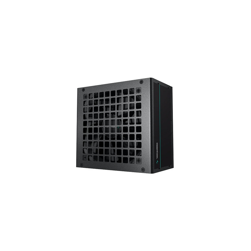 DeepCool PF500 500W PSU  120mm Silent Hydraulic Bearing Fan  80 PLUS White  Non Modular  UK Plug  Flat Black Cables  Efficient &
