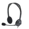 Logitech H111 Wired Headset  Stereo Sound  3.5mm Audio Jack  Noise-Cancelling Microphone  Black