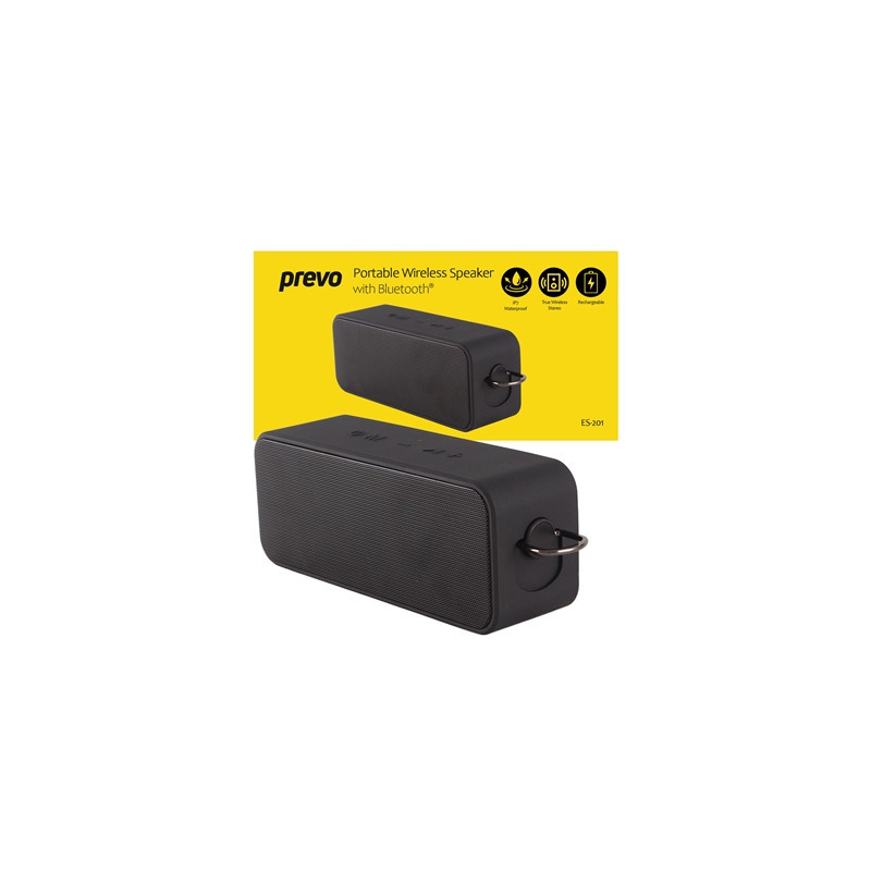Prevo ES-201 Portable IP7 Waterproof 20W Wireless Speaker with Bluetooth  USB & SD card  Bluetooth 5.3