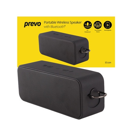 Prevo ES-201 Portable IP7 Waterproof 20W Wireless Speaker with Bluetooth  USB & SD card  Bluetooth 5.3