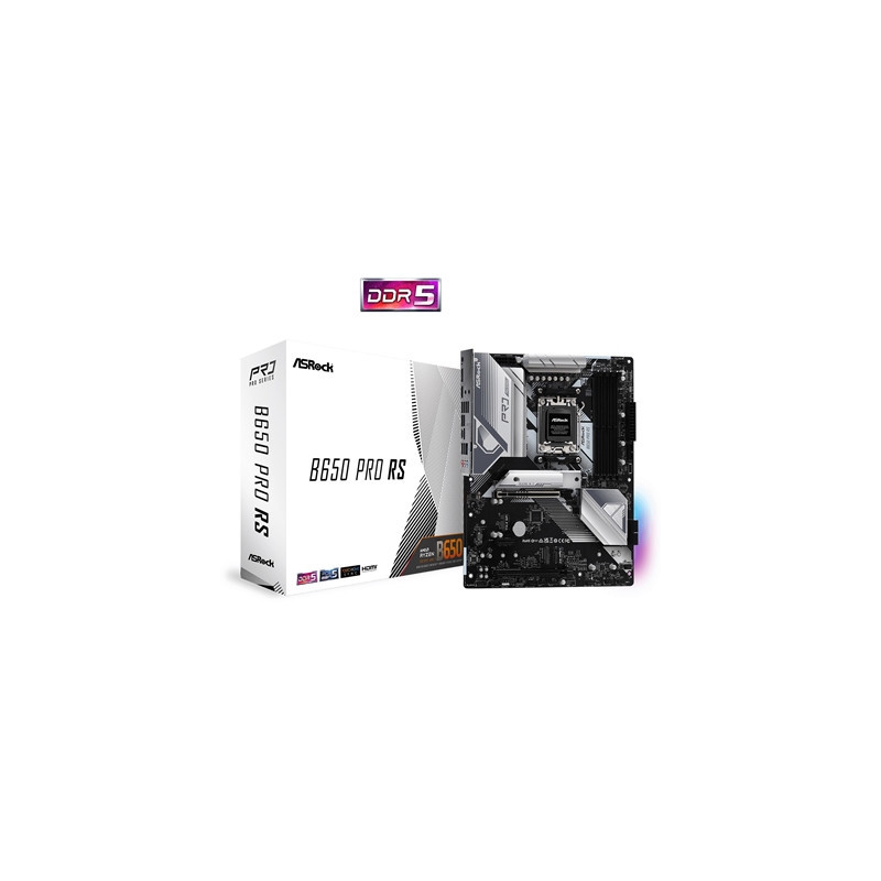 ASRock B650 Pro RS AMD AM5 Socket Motherboard ATX 4x DDR5 Slots 4x M.2 Sockets 2x USB-C Port Fitted I/O Shield 2.5GbE LAN ASRock B650 Pro RS AMD AM5 Socket Motherboard ATX 4x DDR5 Slots 4x M.2 Sockets 2x USB-C Port Fitted I/O Shield 2.5GbE LAN