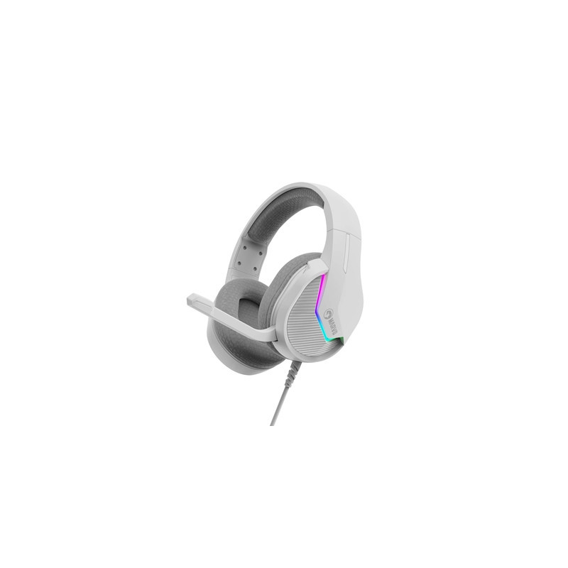 Marvo Scorpion H8618 Tactic 40 USB 2.0 Wired Gaming RGB Headset (White)