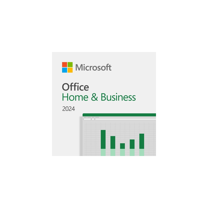 Microsoft Office 2024 Home and Business English Medialess Software Lifetime Subscription - Retail Boxed