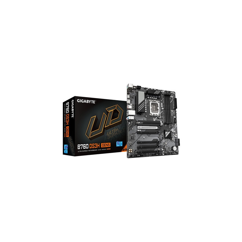 Gigabyte B760 DS3H GEN5 Intel 1700 Socket Motherboard  ATX  4x DDR5 Slots  2x M.2 Sockets  GbE LAN  1x DisplayPort / 1x HDMI Por