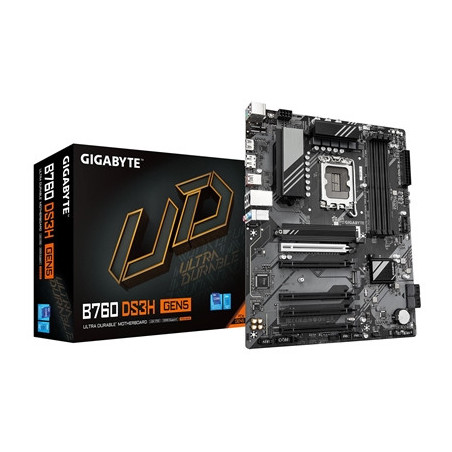 Gigabyte B760 DS3H GEN5 Intel 1700 Socket Motherboard  ATX  4x DDR5 Slots  2x M.2 Sockets  GbE LAN  1x DisplayPort / 1x HDMI Por