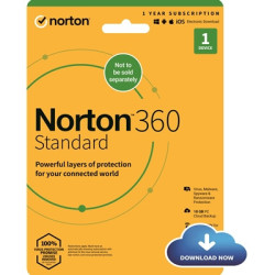 Norton 360 Standard  Antivirus Software for 1 Device  1-year Subscription  Includes Secure VPN  Password Manager and 10GB of Clo