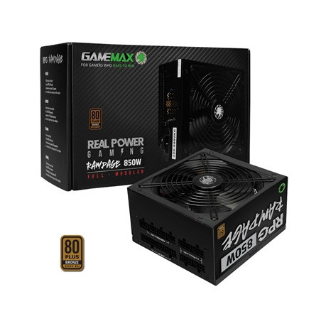 Gamemax RPG Rampage 850W Fully Modular 80 Plus Bronze PSU With 140mm FDB Fan